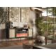 4. JUTA EF chest of drawers + electric fireplace 202x39.5x85 black + calabria linoleum