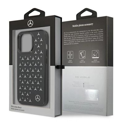 8. Mercedes Silver Stars Pattern Case for iPhone 13 Pro / iPhone 13 - Black