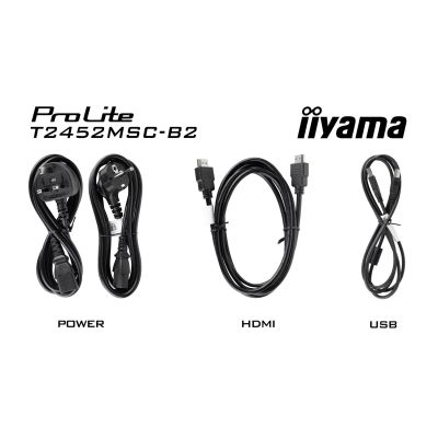 4. iiyama ProLite T2452MSC-B2 computer monitor 61 cm (24") 1920 x 1080 px Full HD Touchscreen Black