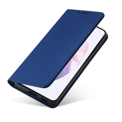 5. Magnet Card Case Case for Samsung Galaxy S22 + (S22 Plus) Pouch Wallet Card Holder Blue