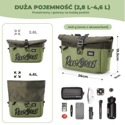 2. Rockbros bicycle handlebar bag 30110102001