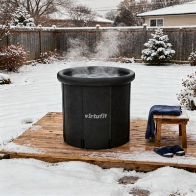 22. VIRTUFIT ICE BATH XXL - 375 LITERS - ANTHRACITE - WITH ACCESSORIES