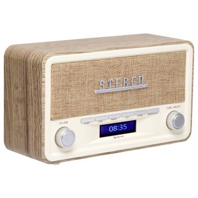 3. Denver DAB-18 Retro Radio, light wood