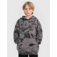 Boy's sweatshirt with hood, open, 4F 4FJRAW25TSWSM2343-90A