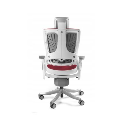 3. Wau 2 BL402 office chair, deep red/white fabric