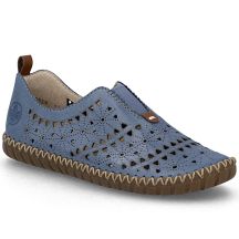 Women's leather openwork blue shoes Rieker M2852-12
