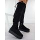 4. Women's Black Suede Platform Boots Big Star SS274264
