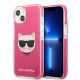 Karl Lagerfeld Choupette Head case for iPhone 13 mini - fuchsia