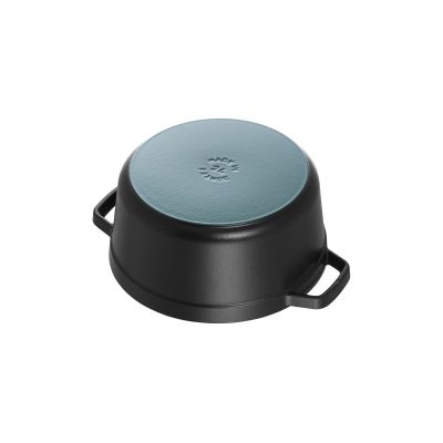 17. Cast iron pot, round, tall, STAUB 40502-285-0 - black, 4.8 ltr