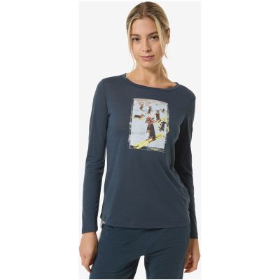 2. SUPER.NATURAL W DACHSHUND PARTY LS Women's Long-Sleeve Top Navy