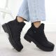 13. Women’s Black Leather Ankle Boots with Elastic Gussets, Rieker Y3163-00