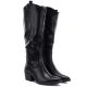9. Black cowboy boots with a block heel M.Daszyński SA261-6