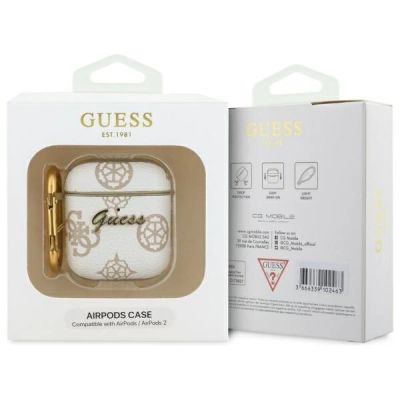 3. Guess GUA2PG4GPH AirPods 1/2 cover white/white 4G Hook