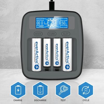 2. EVERACTIVE USB-C Ni-MH Battery Charger NC1000MV2