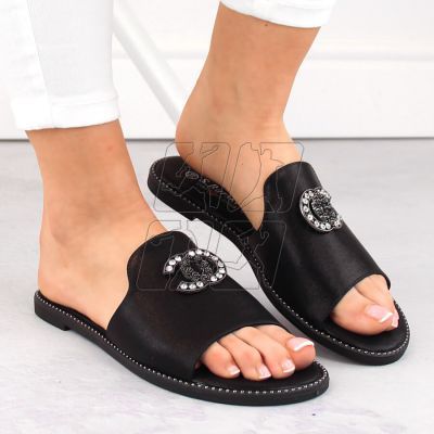 4. Comfortable flip-flops with rhinestones S.Barski W OLI258A, black