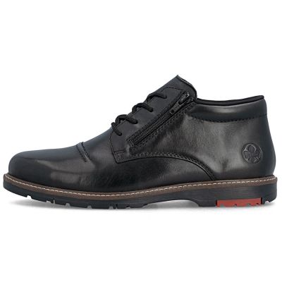 9. Men's comfortable leather ankle boots, insulated, black, Rieker 10504-00