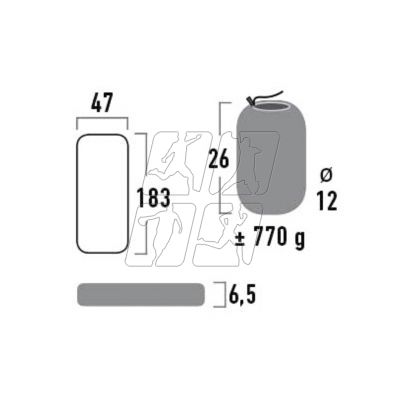 4. High Peak Tulsa mat 183x47x6.5cm 41002