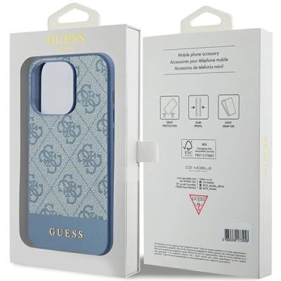 8. Guess 4G Stripe Collection case for iPhone 15 Pro - blue