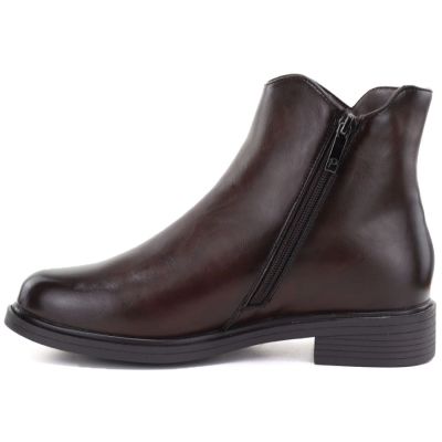 3. Chocolate Brown Lined Leather Ankle Boots for Women Potocki JE19485ac