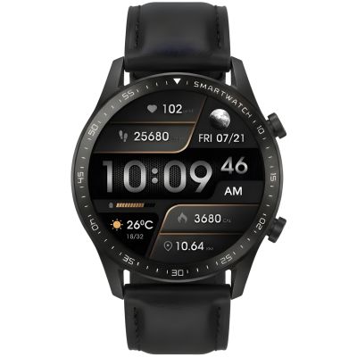 9. Smartwatch Gravity Black 2 Straps GT10-2