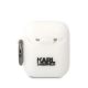 2. Karl Lagerfeld KLA2RUNIKH AirPods 1/2 cover white/white Silicone Karl Head 3D