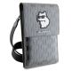 3. Karl Lagerfeld Case KLWBSAKHPCG Handbag - Silver Saffiano Monogram Choupette