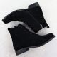 4. Women's openwork suede black ankle boots S.Barski HY52-535