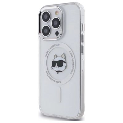 2. Karl Lagerfeld IML Metal Choupette Head MagSafe iPhone 14 Pro Case - White