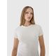 Women's slim ribbed t-shirt 4F 4FWSS25TTSHF1968-11S