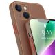 7. Dux Ducis Yolo iPhone 14 case elegant brown faux leather cover