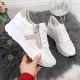 9. Rieker W N6304-80 white leather wedge shoes