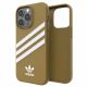 7. Adidas OR Molded Case PU for iPhone 13 Pro Max - Beige and Gold