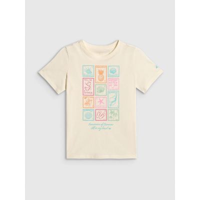 5. Girls' regular printed T-shirt 4F 4FJRAW26TTSHF4325-11S