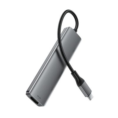 3. Acefast J16 USB Hub USB-C 5-in-1 HDMI 4K 60Hz PD90W Docking Station - Gray