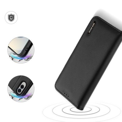 5. Dux Ducis Hivo Samsung Galaxy S25 Edge Case with Flip and RFID Protection - Black