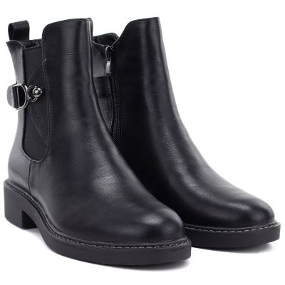 3. Women's ankle boots, insulated, black, M.Daszyński SA252-7