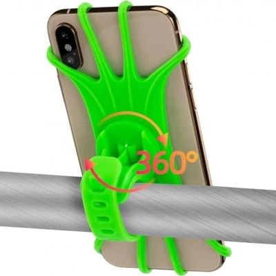 3. Rockbros LF436 Handlebar Clamp Phone Holder - Green