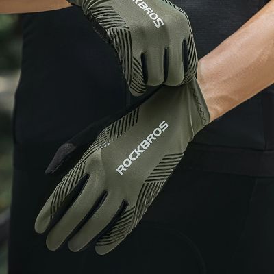 6. Rockbros cycling gloves spring/summer/autumn, full, size: L - green
