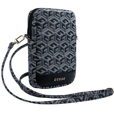 3. Guess Zip GCube Bottom Stripe phone bag - black