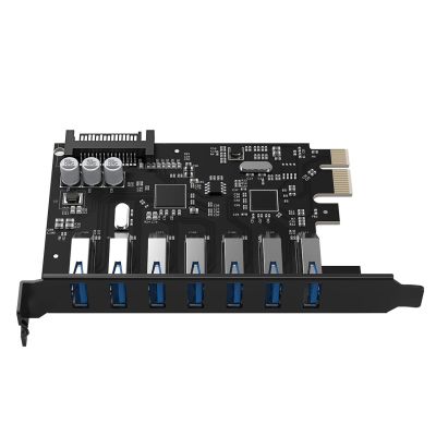 6. 7-Port USB 3.0 PCI-E Expansion Card for Desktop Chassis