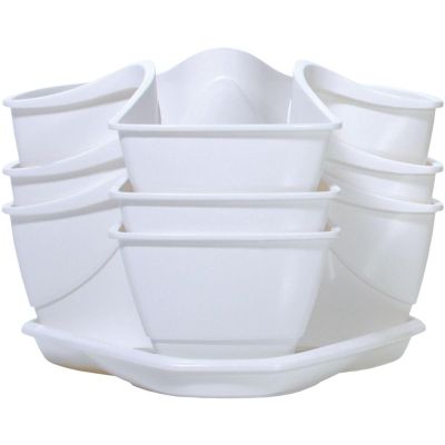 27. VERICAL GARDEN CASCADE HERB POT - WHITE