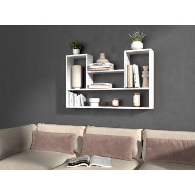 4. BILBAO 4P hanging shelf 100x16xH60 white