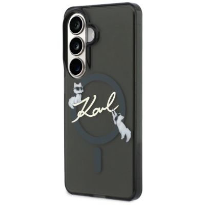 2. Karl Lagerfeld IML KC Script MagSafe Case for Samsung Galaxy S26 - Black