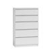 M5 MALWA CHEST OF 5 DRAWERS WHITE