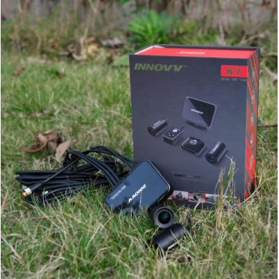 6. INNOVV K7 - motorcycle video recorder, 2 cameras front and rear with night mode