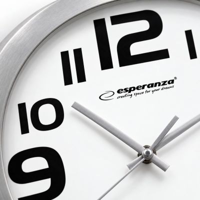 5. ESPERANZA WALL CLOCK ZURICH WHITE EHC013W