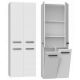 4. NEL BATHROOM COLUMN WHITE 2 BASKETS DOOR LONG SET