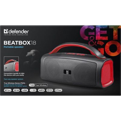 8. DEFENDER BLUETOOTH SPEAKER 5.4 BEATBOX 18 20W 65218