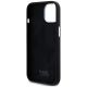 7. Karl Lagerfeld Silicone Metal Script Logo iPhone 15 Case - Black