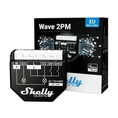 9. Shelly Qubino Wave 2PM Dual-Channel Z-Wave Controller
